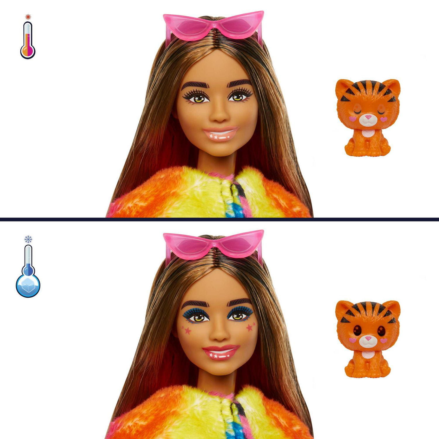 Barbie Poupée Cutie Reveal Série Jungle, tigre et accessoires