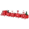 thumbnail image 1 of Homoyoyo 1 Set Red Wooden Train Toy Santa Claus Train Ornament for Home, 1 of 5