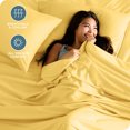 thumbnail image 3 of Bare Home Premium 1800 Collection 3-Piece Bed Sheet Set, Twin-XL, Lemon Drop, 3 of 10