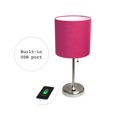 thumbnail image 3 of LimeLights Stick Lamp with USB charging port and Fabric Shade, 3 of 9
