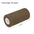 thumbnail image 2 of Unique Bargains 6 inch 50 Yards Tulle Ribbon Rolls Pastel Netting Fabric for Gift Wrapping Christmas Wedding, Coffee, 2 of 5