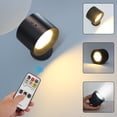 thumbnail image 2 of RKSTN Lights 3 Brightness Level Magnetic Wall Lamp Multifunctional Household Rechargeable Remote Control LED Night Light Bedside Lamp Cordless For Study Reading Bedside Lights, 2 of 9