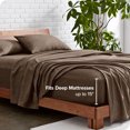 thumbnail image 3 of Bare Home Premium 1800 Collection 4-Piece Bed Sheet Set, Queen, Heathered Taupe, 3 of 7