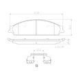 thumbnail image 2 of Brembo Brake Pad P24120N NAO; FMSI Number D1070-7975; Ceramic; Set Of 4; With Hardware, 2 of 2