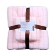 thumbnail image 1 of VogueV Coral Fleece Bath Towel Set - Luxury Spa-Grade 35x70 Inch Pink 1, 1 of 8
