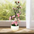 thumbnail image 4 of pitrice Fake Plant Potted Arrangement Artificial Potted Flowers for Home Decorations Pink, 4 of 8