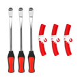 thumbnail image 3 of DYNWAVECA 3Pcs Tire Spoon Lever Tire Lever Tire Repair Tool Portable Professional Motorcycle Tire Changing Tools Bike Tire Tool Red, 3 of 10