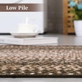 thumbnail image 2 of Modern 2x8 Runner Rug - Braided Print, Ultra-Thin, Washable, Non-Shedding, Non-Slip, Brown, 2 of 6