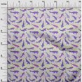 thumbnail image 3 of oneOone Rayon Purple Fabric Asian Japanese Koi Fish With Wave Sewing Material Print Fabric By The Yard 56 Inch Wide, 3 of 4