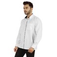 thumbnail image 4 of Bestman Solid Formal Shirt For Mens Button Down Shirt Front Patch Pocket Office Wear, 4 of 7