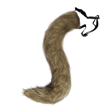 Anbiliwobo Queue de Renard en Fausse Fourrure Duveteuse Therian Queue de Loup Costume Queue d'Animal pour Accessoire de Cosplay Fête