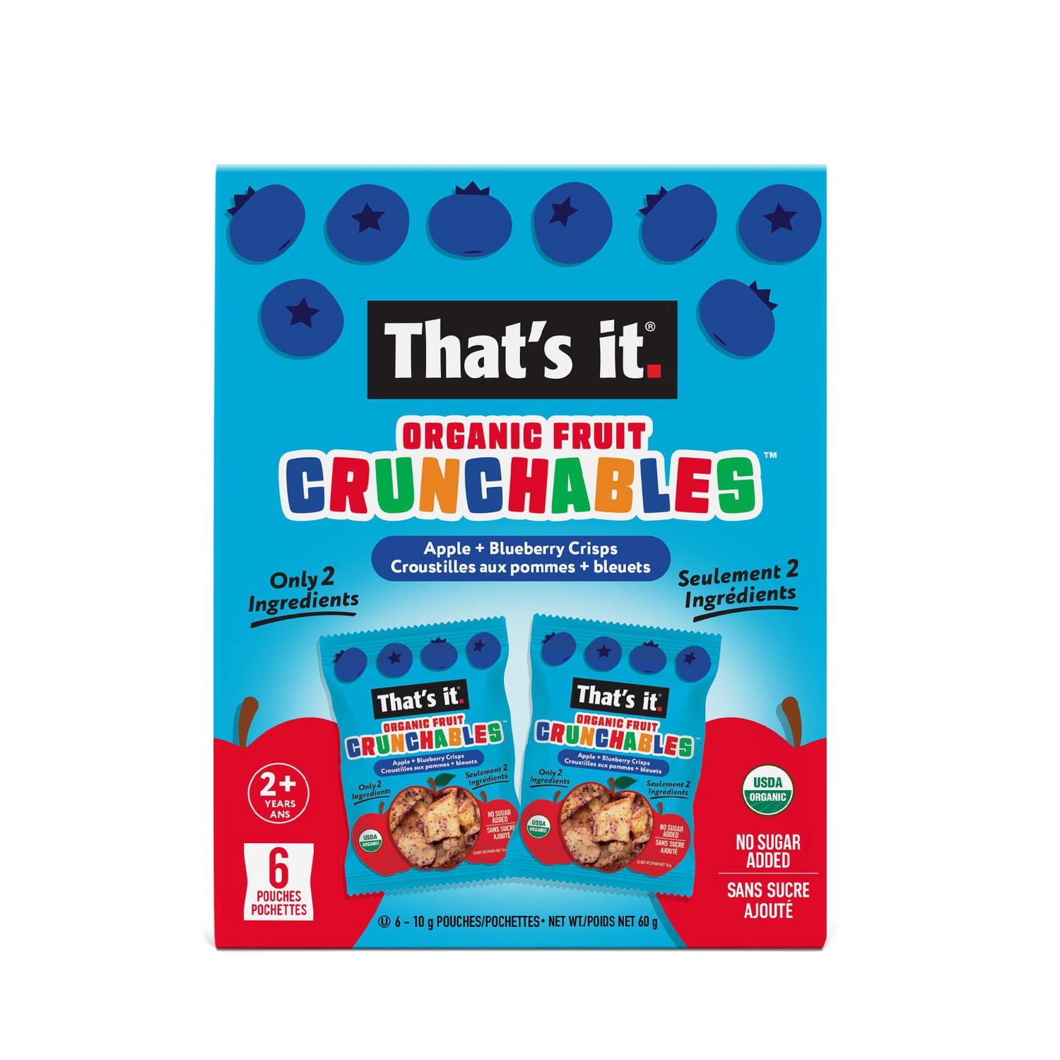 That's it. Organic Apple Blueberry Crunchables 6ct 10g