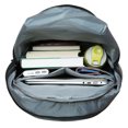 thumbnail image 4 of KAUKKO Vintage Casual polyster and Leather Rucksack Backpack (Nylon Grey), 4 of 5