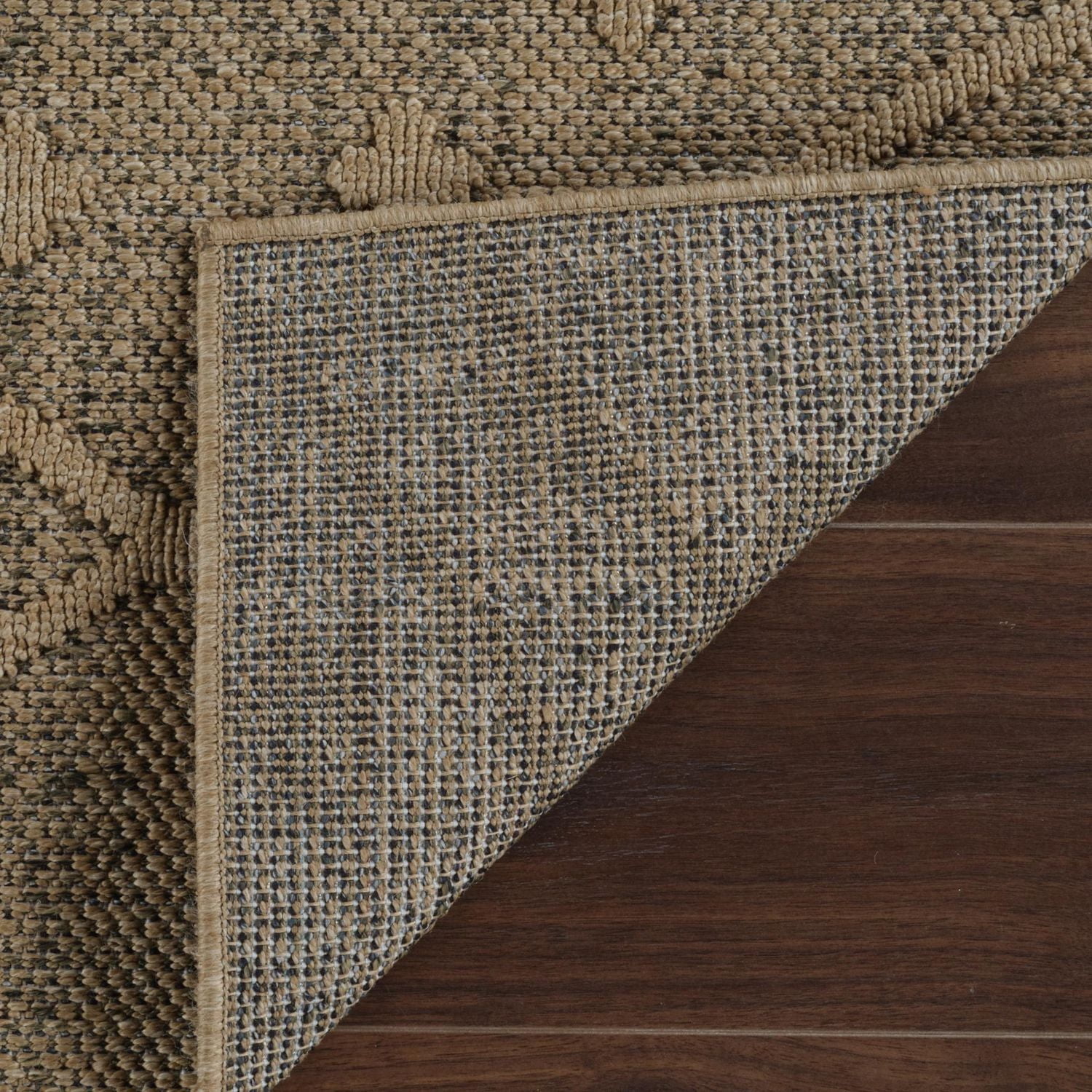 Tapis d'interieur exterieur abstrait Rug Branch Hogar, marron beige, bohème - Salon, chambre, salle a manger et cuisine