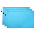 thumbnail image 1 of Unique Bargains Waterproof Zipper File Bags, A4 Document Holders for Office, Light Blue 3 Pack, 1 of 6