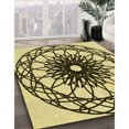 thumbnail image 3 of Ahgly Company Machine Washable Indoor Rectangle Transitional Mustard Yellow Area Rugs, 3' x 5', 3 of 7