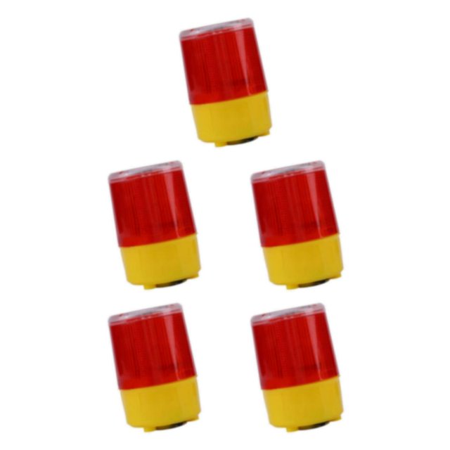 ZheElen Polyvalent Solaire LED Rond Avertissement Lumière Multi-Usages Alarme de Circulation Flash Type D 5Set