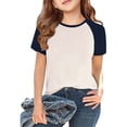 thumbnail image 2 of MIASHUI T-Shirts Garçons Filles Coton Col Rond Basique Superposition Usage Quotidien, Beige, 9-10 Ans, 2 of 3