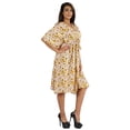 thumbnail image 2 of Moomaya Caftan Court pour Femmes, Robe de Nuit de Couverture, Robe Caftan, Manches Kimono, Tenue de Plage, 2 of 6