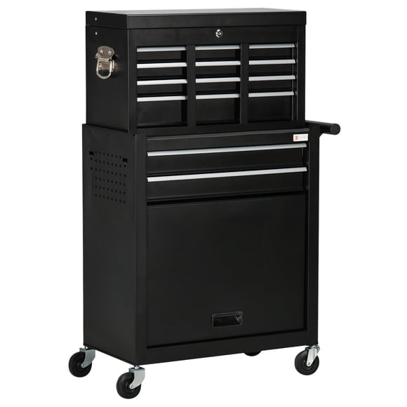 DURHAND 6-Drawer Tool Chest Set on Wheels Lockable Rolling Tool Box Cabinet