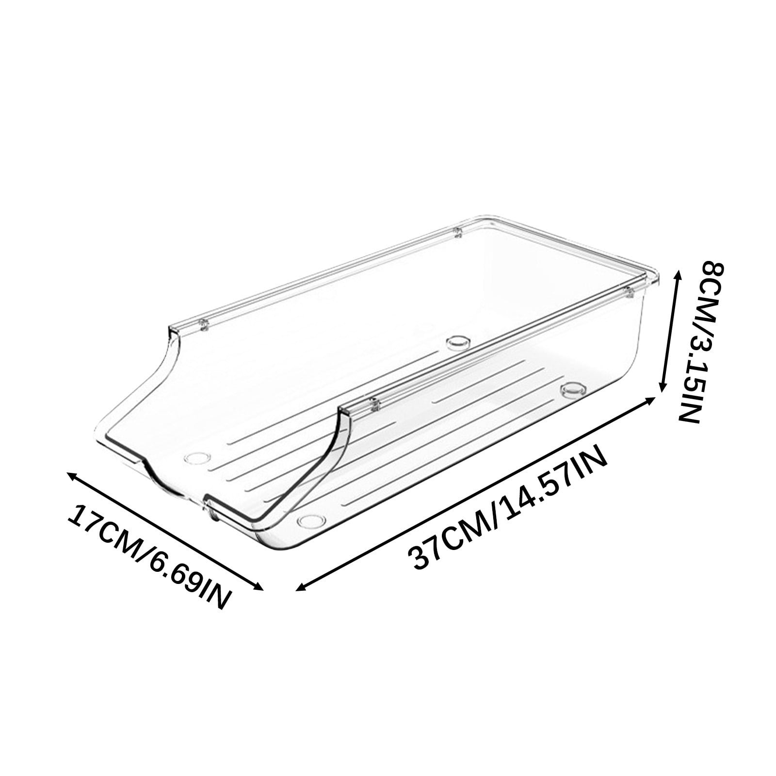 Cat Food Storage Rolling Soda Can Organizer for Refrigerator, Double-Layer Beverage Can Holder Storage Dispenser for Fridge Rack Freezer, Clear Plastic Beer Storage Canned Food Pop Cans Container