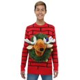 thumbnail image 1 of Reindeer Head Ugly Christmas Sweater, 1 of 3