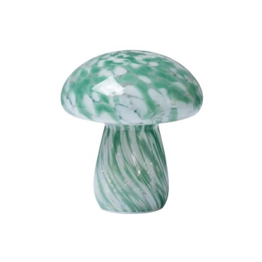 Lampe champignon en verre Merkury Innovations (hauteur 7,9 pouces) avec motif confettis verts – Lot de 1