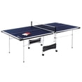 thumbnail image 1 of MD Sports Mid-Size 12mm Indoor Foldable 4 Piece Table Tennis Table, Blue, 1 of 9