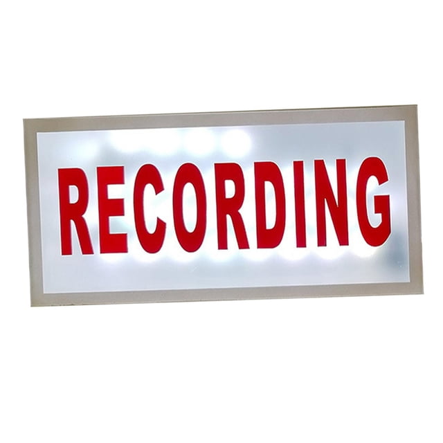 GROWTH TANK Recording Light Sign with Remote LED Illuminated Lightbox Multicoloured Wireless for Studio Recording Radio Gaming Pub Music Banner White USB