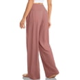 thumbnail image 3 of Yuyuzo Womens Plus Size Yoga Pants Belly Control Straight Leg Slacks Solid Color Basic Lounge Wear Trousers, 3 of 6