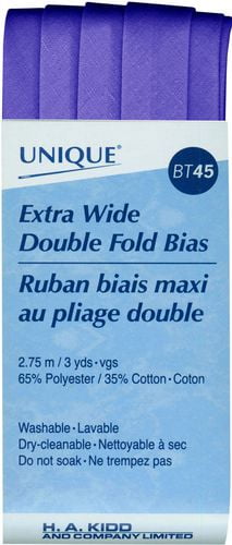 Unique Extra Wide Double Fold Bias Tape, Royal, 2.75 m (3.01 yd)