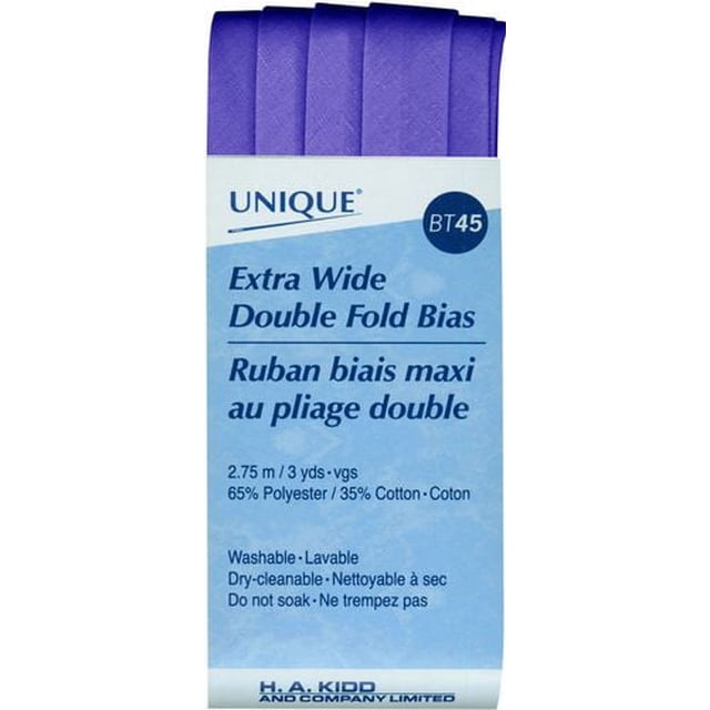 Unique Extra Wide Double Fold Bias Tape, Royal, 2.75 m (3.01 yd)