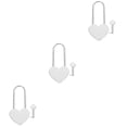 thumbnail image 1 of CNKOO Love Lock 3 Pack Small Locker Locks Padlocks with Keys Wedding Decor Lockers Metal Suite Lovers Zinc Alloy, 1 of 6