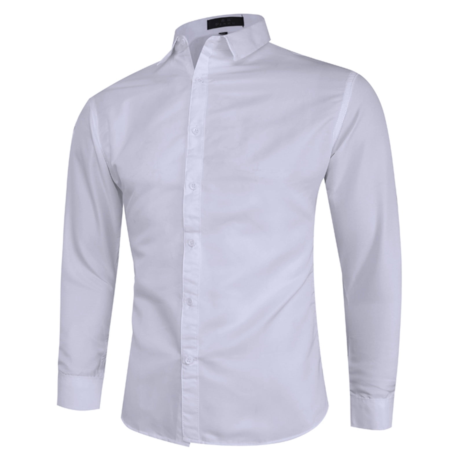 TIHLMK Chemise Pure à Manches Longues pour Homme, Nouveau Style Mode, Blouse Confortable Mode