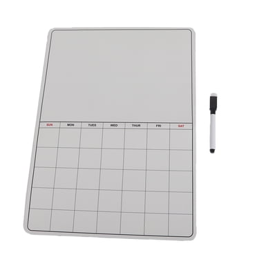 Planificateur Mensuel de Tableau Blanc Réfrigérateur, Durable Pratique, Rester Organisé avec le Tableau de Mémoire Cool, Facile à Installer pour les Corvées, Notes, Rappels, à Faire la Liste
