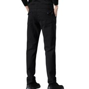 Jeans Men Male Elastic Loose Fitting Straight Leg Versatile Casual Pants Jeans for Outerwear Jeans Homme Black 36