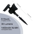 thumbnail image 2 of Mainstays Solar Powered Black LED Landscape Spot Light, 30 Lumens (2-pack), 2 of 9