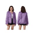 thumbnail image 2 of FOCUSNORM Women Faux Fur Coat Solid Color Open Front Long Sleeve Plus Size Jacket Warm Winter Outwear, 2 of 9