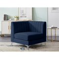 thumbnail image 4 of Meridian Furniture Alina Fauteuil d'Angle en Velours Bleu Marine, 4 of 16