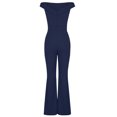 thumbnail image 4 of Yuyuzo Women 1 Piece Jumpsuits off Shoulder Flare Pants Wide Leg High Waisted Evening Party Rompers, 4 of 6