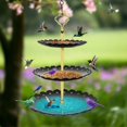 thumbnail image 3 of Bird Feeders for Outside Hanging, Porcelain Hanging Bird Bath with Solar Pump Hanging Solar Water for Hummingbird Bird Bath Deep Bird Baths for Outdoors Outdoor Glass Birdbath for Gar, Bird Feeders, 3 of 3