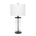 thumbnail image 1 of Lalia Home LHT-5009-BK Entrapped Glass Table Lamp with White Fabric Shade, 1 of 4