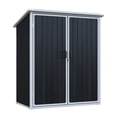 thumbnail image 4 of 5x3ft Black Outdoor Storage Shed - Weatherproof Resin Patio Cabinet for Tools, Cushions & Bike Storage - Lockable - Durable & Easy Assembly, 4 of 8