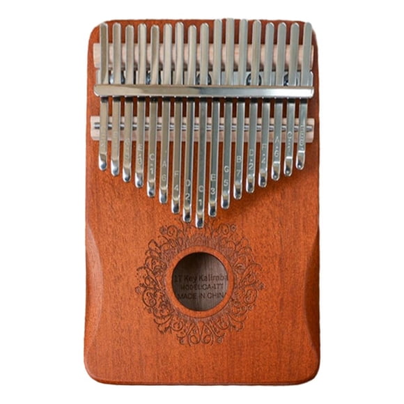1 Pcs instrument de Musique Piano à Pouce 17 Touches Bois d'Acajou Combinaisons de Piano à Doigt pour Enfants Doigt Mbira Cadeaux Portables Piano