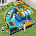 thumbnail image 2 of Patiojoy Inflatable Water Park with Market Stand Water Slide with Climbing Wall (Without Blower), 2 of 9