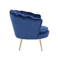 thumbnail image 3 of Heavenly Collection- Fauteuil d'Appoint Velours pour Salon Chambre Coiffeuse|. Bleu| Style Glamour| ENSEMBLE DE 2, 3 of 5
