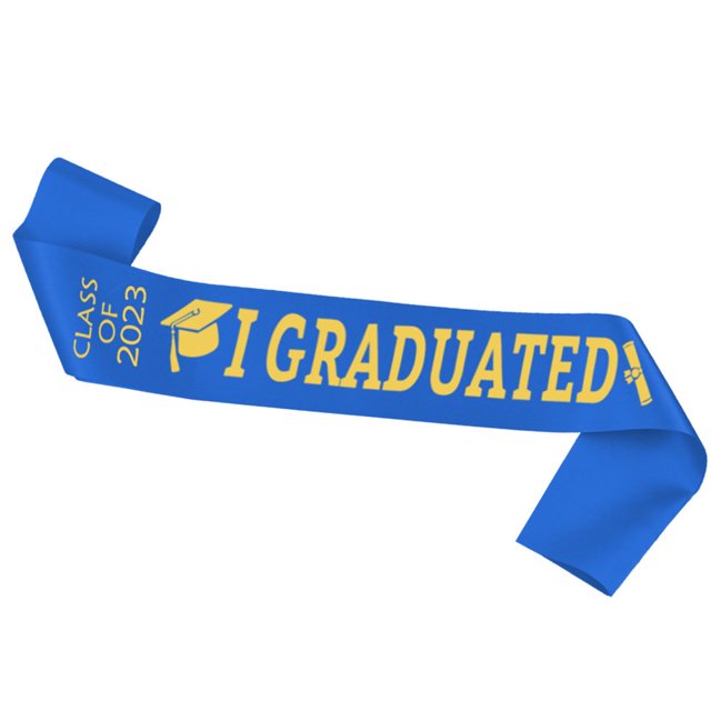 Etiquette Shoulder Strap Soft Cloth Letters Printed Colorful Ribbon Rhinestone Inlay Headdress Decoration Accessories Graduation