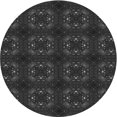 thumbnail image 1 of Ahgly Company Tapis Rond Lavable en Machine Intérieur Transitionnel Gris Minuit, 3 Pieds Rond, 1 of 7