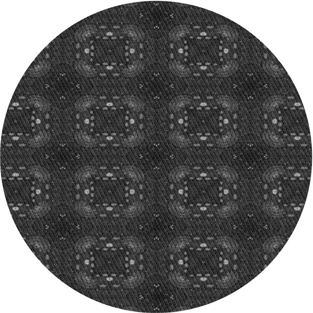 Ahgly Company Tapis Rond Lavable en Machine Intérieur Transitionnel Gris Minuit, 3 Pieds Rond