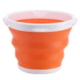 thumbnail image 2 of Large Capacity Foldable Sand Buckets Household Leakproof Buckets Excellent for Gardening House Cleaning  Gray 10L, 2 of 8